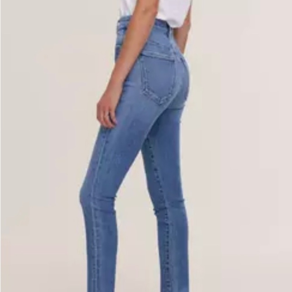 AGOLDE super high rise pinch waist skinny jeans organic cotton size 30”